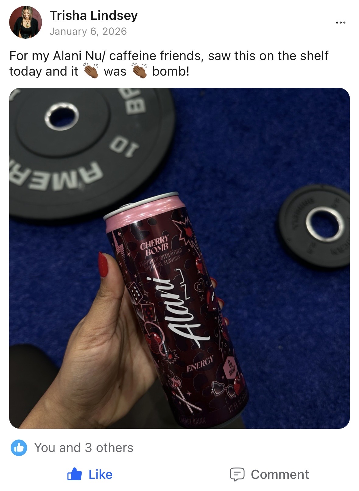 Community chat screenshot from inside Sports Bra Strength